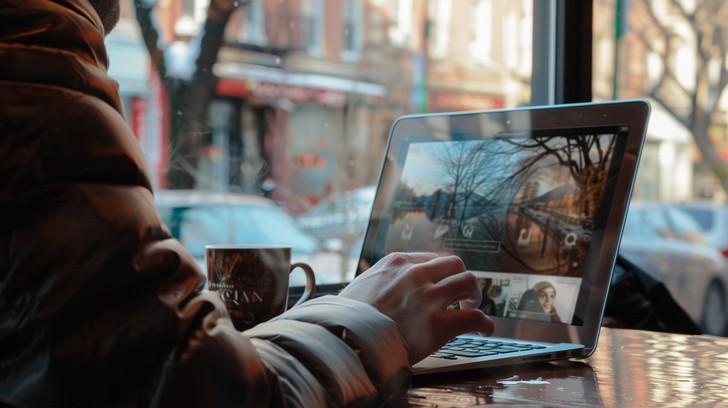 Young professional working on a laptop, illustrating the flexibility of the best side hustles for beginners